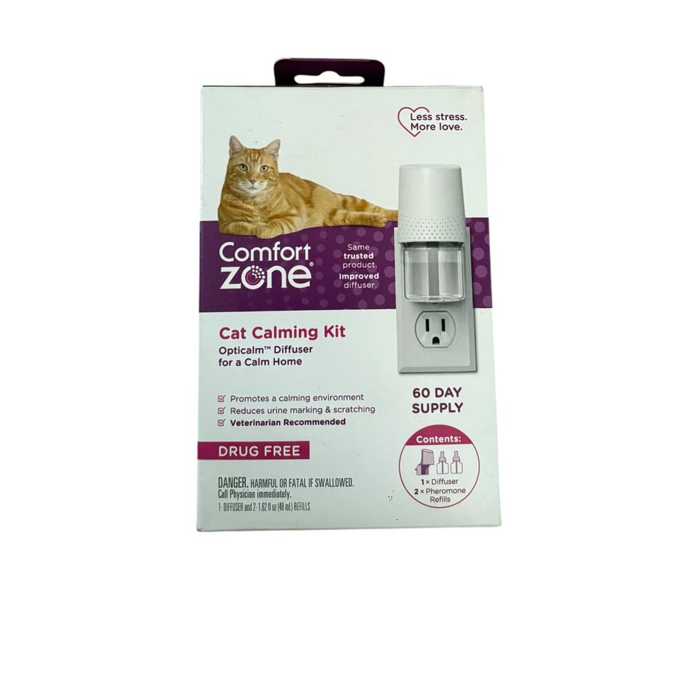 Comfort Zone Cat Calming Kit Opticalm Diffuser For A Calm Home 